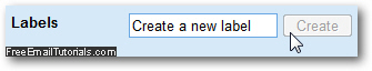 Create a new label from Gmail settings screen