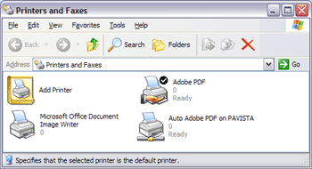 set pdf default printer