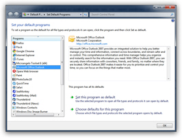change default mail client windows 7