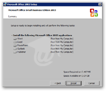 Installing Outlook 2003